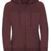 Ladies' HD Zipped Hood Sweat Russell - maroon