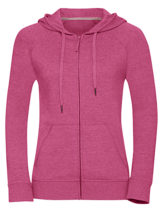 Ladies' HD Zipped Hood Sweat Russell - pink