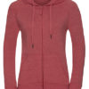 Ladies' HD Zipped Hood Sweat Russell - red