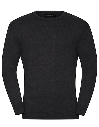 Men's Crew Neck Knitted Pullover Russell - charcoal