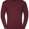 Men's Crew Neck Knitted Pullover Russell - cranberry