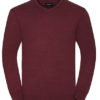 Men's V-Neck Knitted Pullover Russell - cranberry