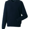 Men's V-Neck Knitted Pullover Russell - french navy
