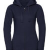 Ladies' Authentic Melange Zipped Hood Sweat Russell - indigo melange