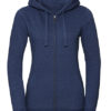 Ladies' Authentic Melange Zipped Hood Sweat Russell - ocean melange