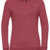 Ladies' HD Raglan Sweat Russell - red