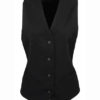 Ladies' Lined Polyester Waistcoat Premier - black