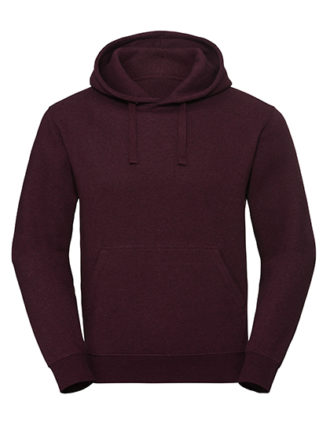 Men's Authentic Melange Hooded Sweat Russell - burgundy melange