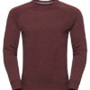 Men's HD Raglan Sweat Russell - maroon marl