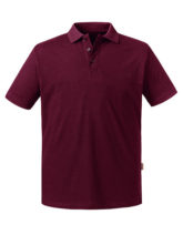 Mens Organic Polo Russell - burgundy