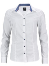 Ladies Plain - white blue