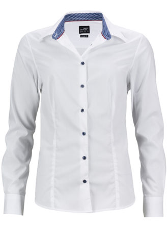 Ladies Plain - white blue