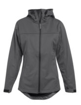 Womens Hoody Softshell Jacket - light grey