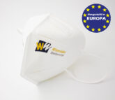 Weisse FFP2 Masken mit Logo