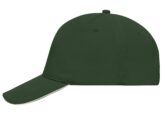 5 Panel Sandwich Cap - dark green natural