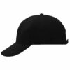 Unisex 6 Panel Raver Cap Lamiated - black