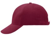 Unisex 6 Panel Raver Cap Lamiated - burgundy